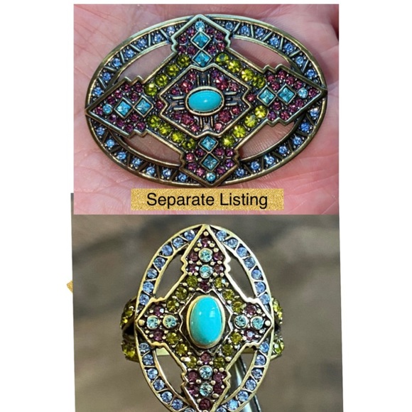 GORGEOUS Off Park Turquoise And Crystal Ring - Picture 9 of 10